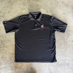Portland Trail Blazers Embroidered Logo Front Office Polo Men’s XL Antigua Black